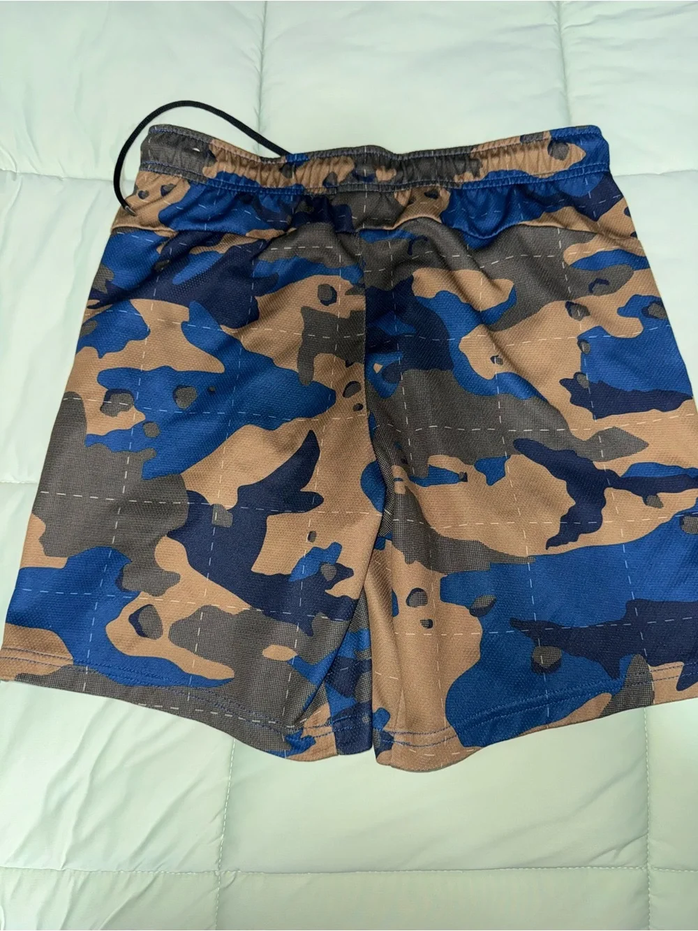 Nike Men's Blue and Brown Camo Training Shorts